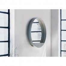 Espelho Loop com Moldura em aço com pintura eletrostática e base em concreto 